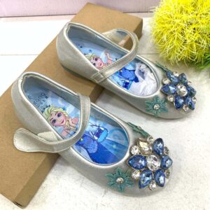 (S27,34) Silver Girls Shoes