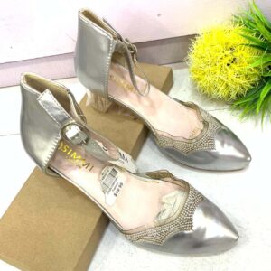 (S32-34) 2inches Silver Girls Sandals