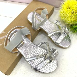 (S27) Silver Girls Sandals