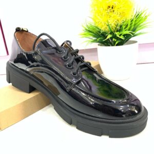 (S41) Black Trendy Boyfriend Shoes