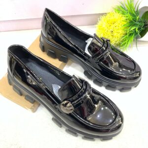 (S40) Black Trendy Boyfriend Shoes