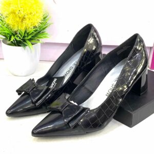 (S39,41) 3inches Black Trendy Shoes