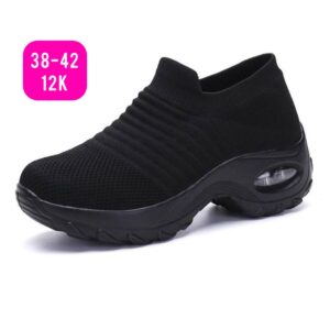 (S38-42)  Black Trendy Sneakers