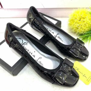 (S41,42)  Ladies Flat Black Shoes