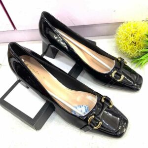(S42) 2.5inches Trendy Black Shoes