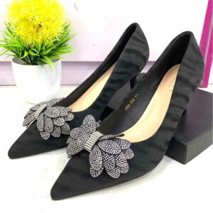 (S41)  3inches Black Pumps