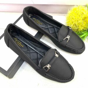 (S38)  Trendy Black Flat Shoes