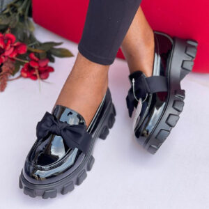 (S38-43)  Ladies Black Brogues - Jhn