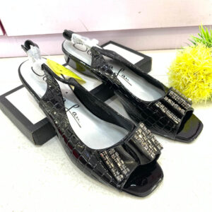 (S42,43)  1inch Black Sandals