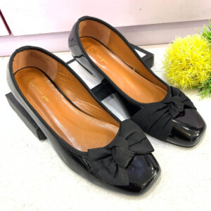(S43-46) Ladies Flat Black Shoes