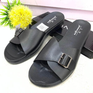(S42) Flat Black Slippers