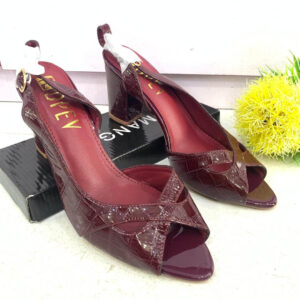(S40) 3inches Wine Sandals