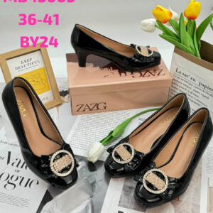 (S36-41) 2inches Black Shoes - Tfs