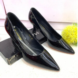 (S38) 3inches Black Shoes