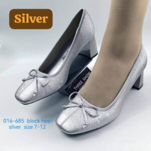 (S38-43) 3inches Black Shoes