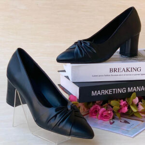 (S38-44) 3inches Black Shoes - Ug5