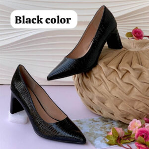 (S38-44) 3inches Black Shoes - Ug5