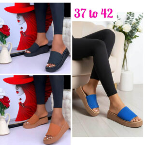 (37-42) Comfy Wedge Slippers - BS7