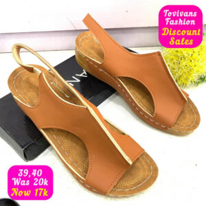 (S39,40) 2inches Brown Sandals