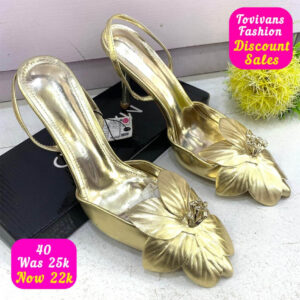 (S40) 3inches Gold Shoes